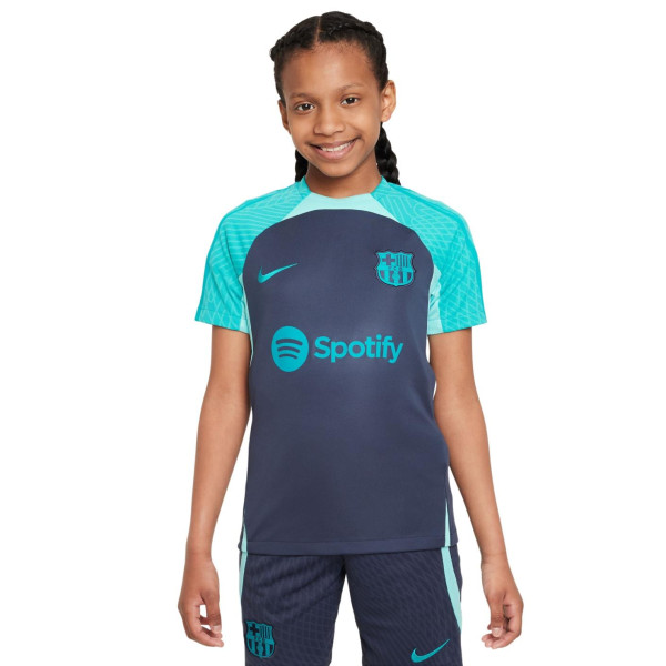 DZ0829-438 Nike FC Barcelona Trainingsshirt 2023-2024 Kids Blauw
